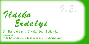 ildiko erdelyi business card